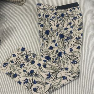 Zara pants, colorful and summery, dry cleaned and pressed, size M.